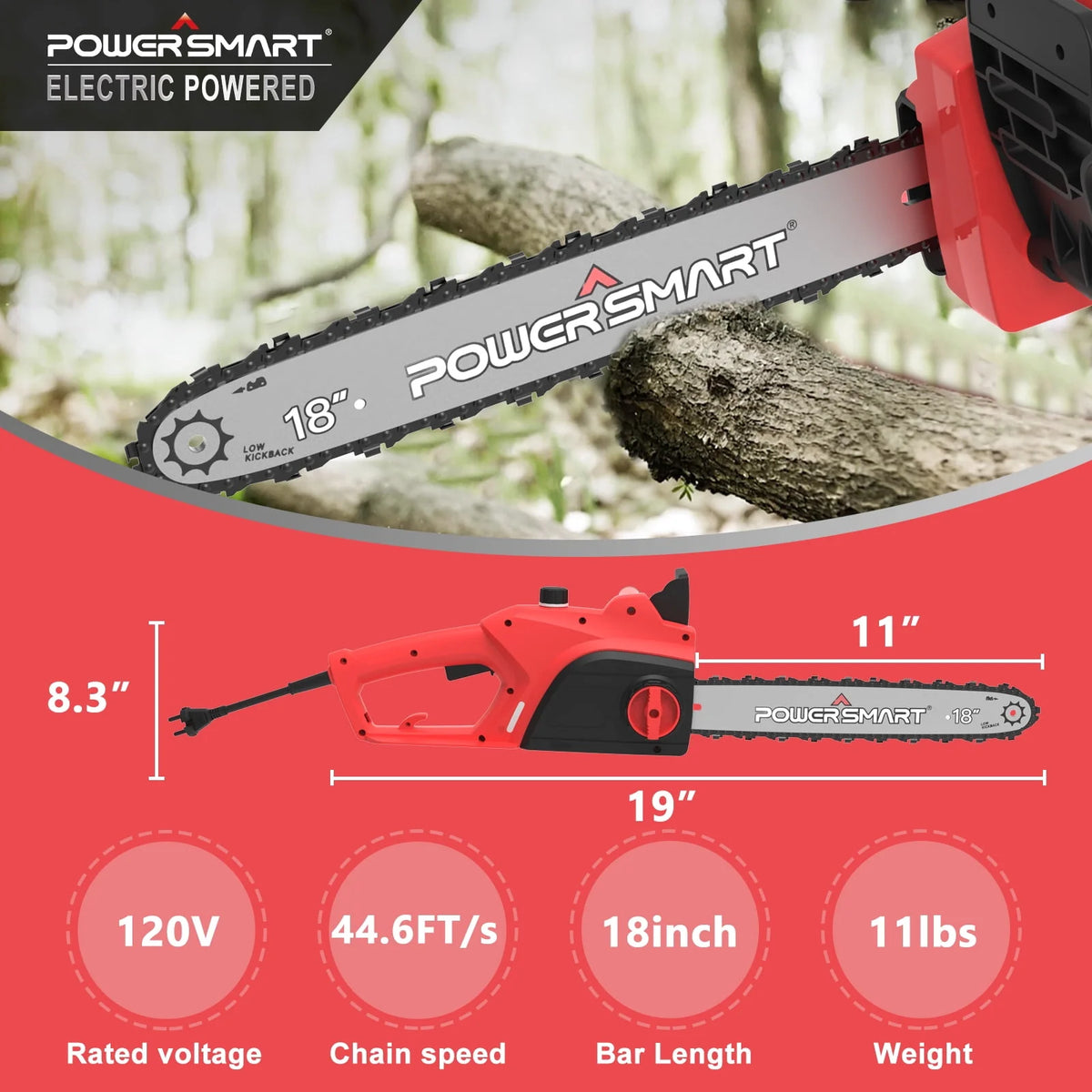 18 inch Corded Electric Chainsaw N507028