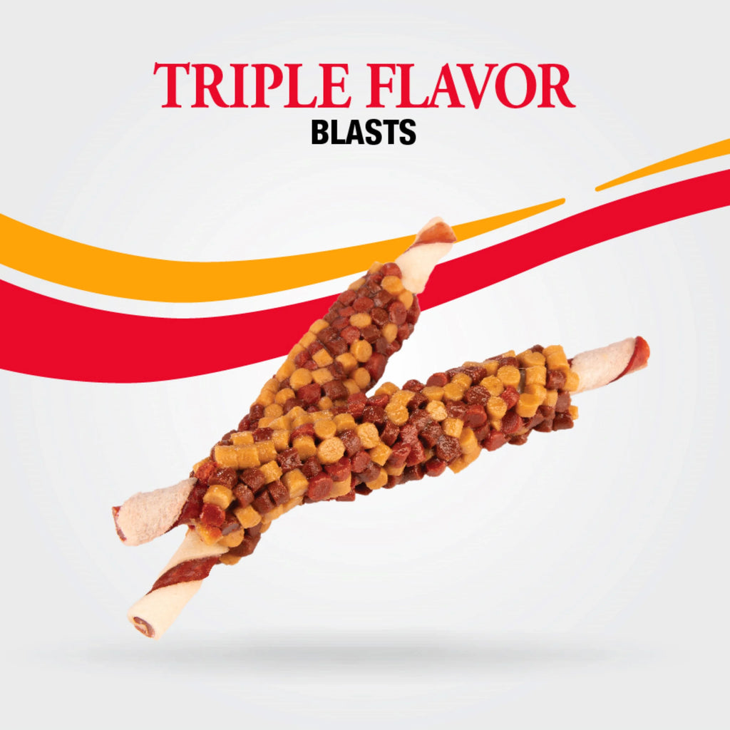 Triple Flavor Dog Chews, 12 oz J520832