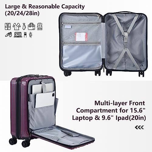 21 Inch Hardshell Carry on Luggage with Laptop Pocket T622233