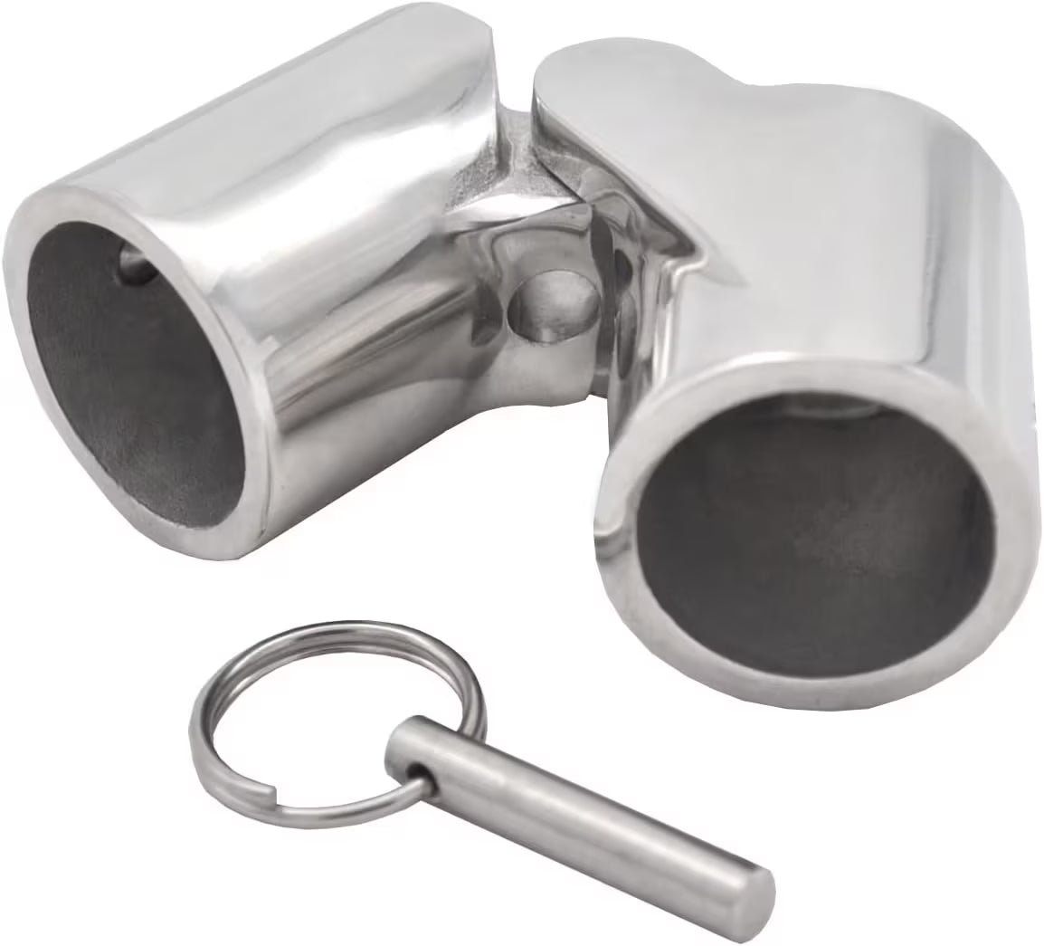 316SS Marine Grade Boat Pipe Connector 1" Handrail Fitting Folding Swivel Coupling Tube Joint R757