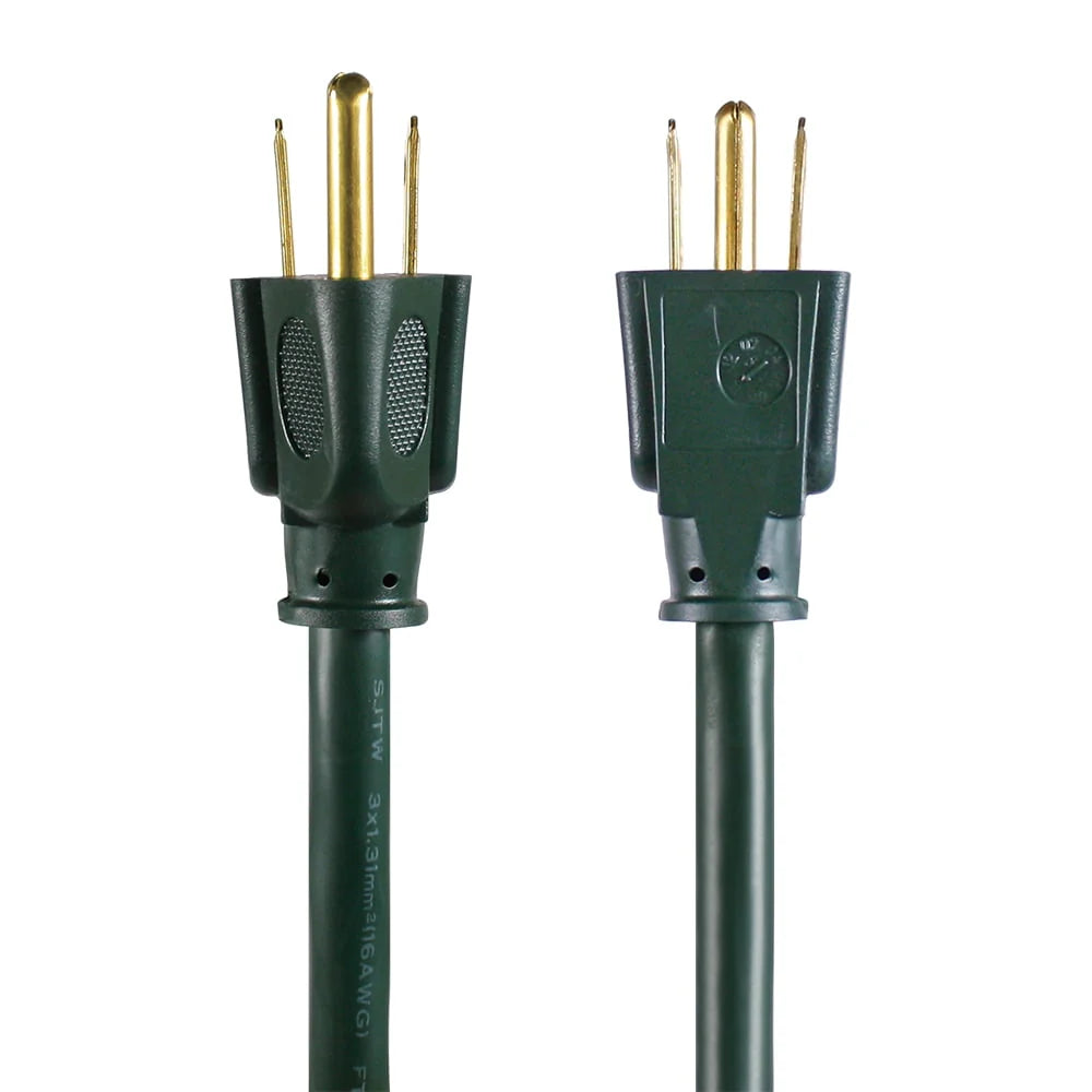 100FT 16AWG 3 Prong Green Single Outlet Outdoor Extension Cord V339