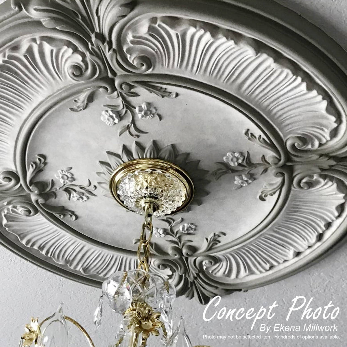 13 1/4x22OD x 1/2x22P Ceiling Medallion F442