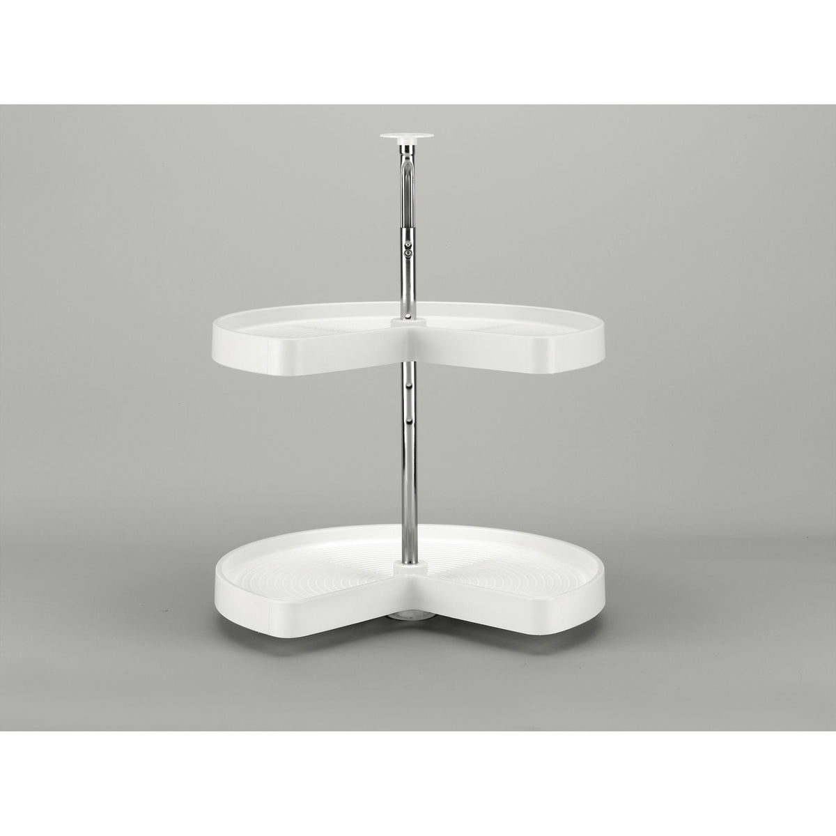 24x22 Almond Polymer Kidney Lazy Susan 2-Shelf I421450