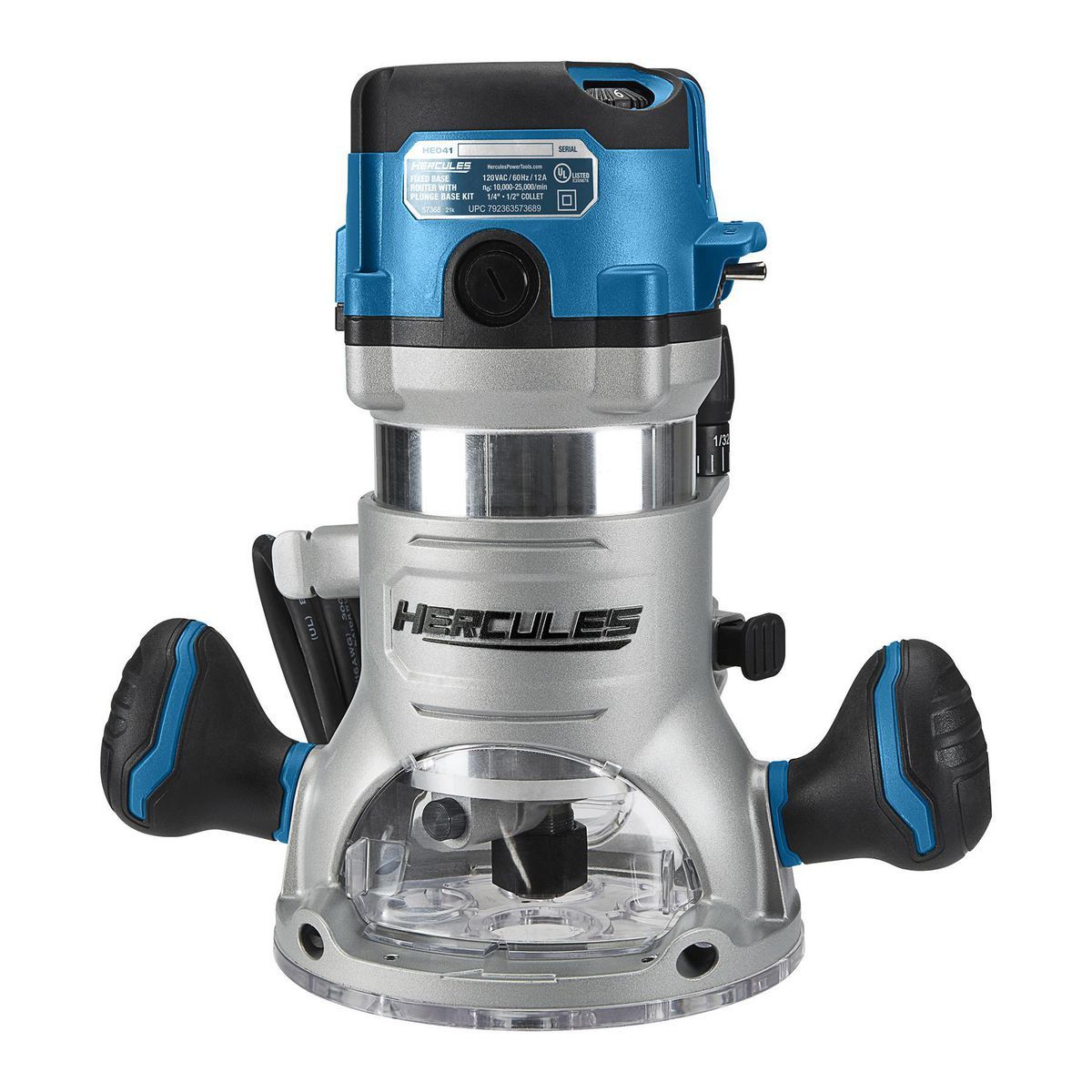 12 Amp Variable-Speed Fixed Base Router with Plunge Base Kit X93505