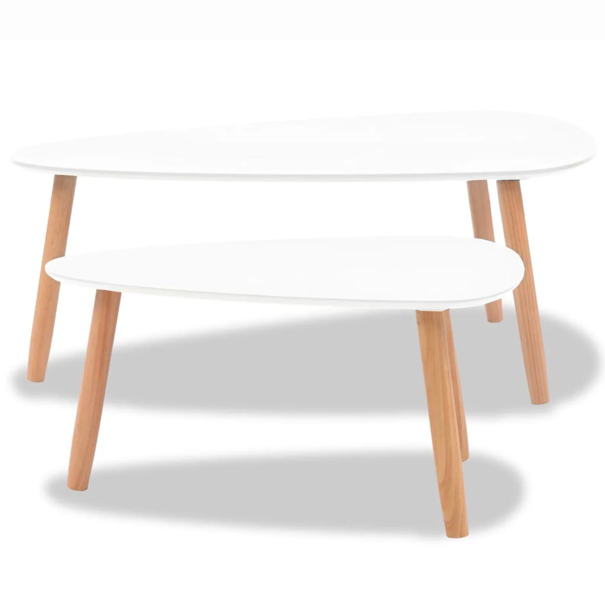 2 Piece Coffee Table Set White Q909619