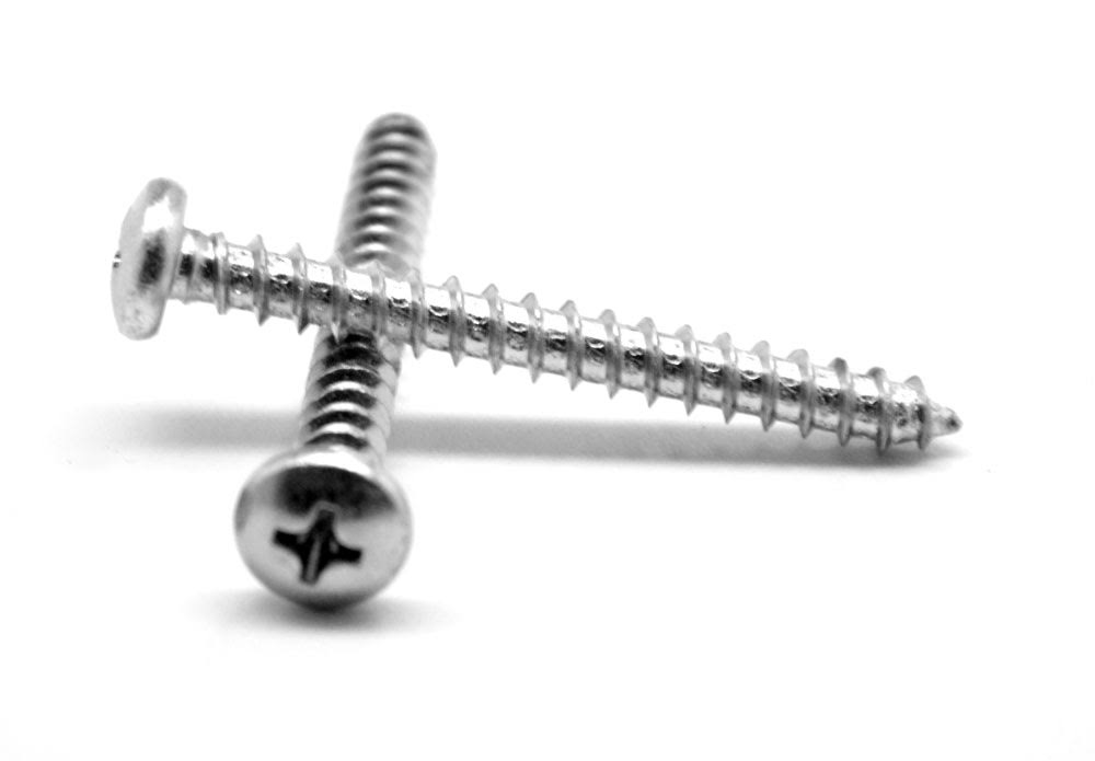 #4-24 x 5/16 Sheet Metal Screw Phillips Pan Head Type AB Low Carbon Steel Zinc Plated K5771