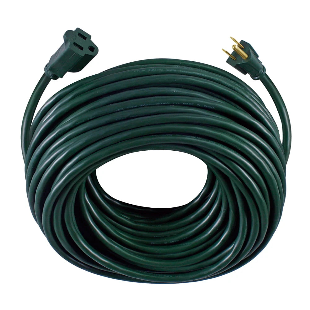100FT 16AWG 3 Prong Green Single Outlet Outdoor Extension Cord V339