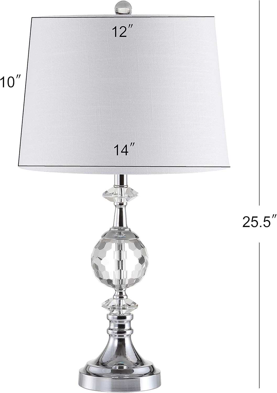 25.5 LED Crystal/Metal Lamp C600